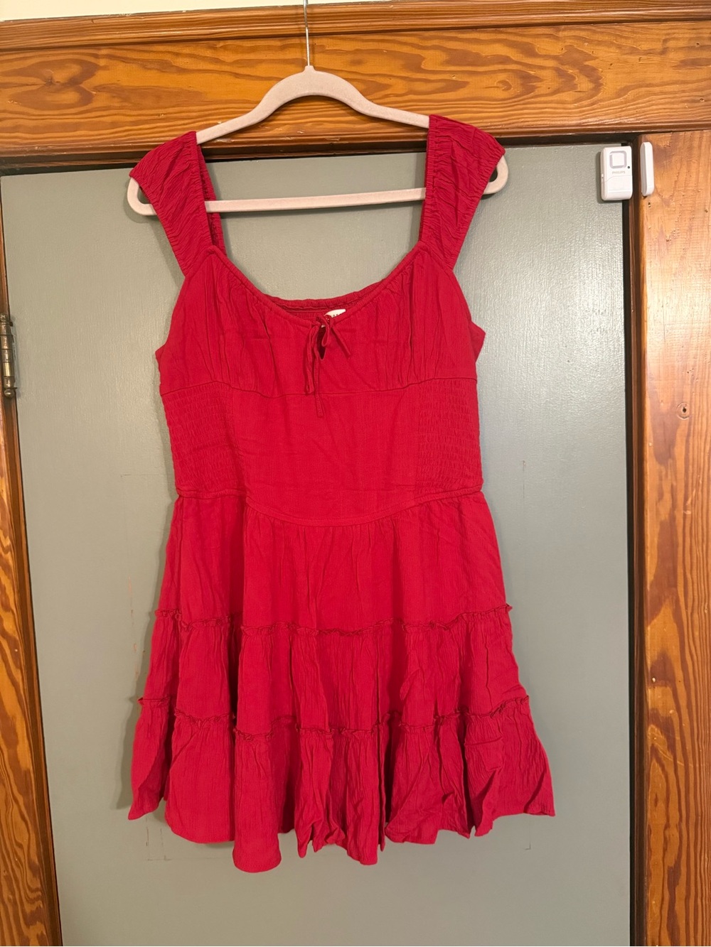 Aeropostale Red Tiered romper with Wide Straps